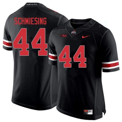 NCAA Ohio State Buckeyes Men's #44 Ben Schmiesing Blackout Nike Football College Jersey GVV0545GC